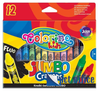 Zsírkréta 12 db-os + Asztali tartó Jumbo Colorino Kids