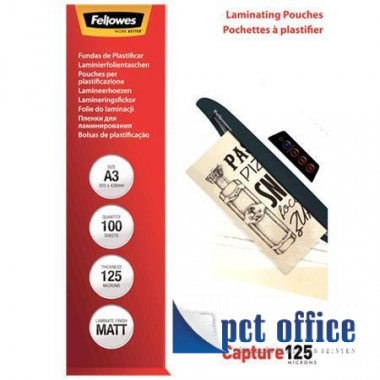 Lamináló fólia A4 125 mikronos Matt Fellowes