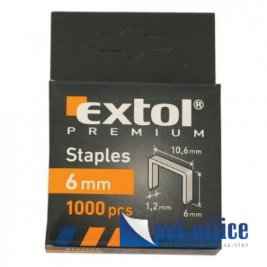 Tűzőgépkapocs 6 mm Extol Premium