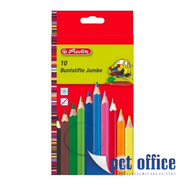Színes Ceruza 10 db-os hatszögletű Jumbo Herlitz