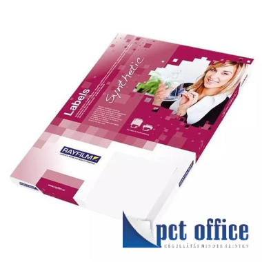 Etikett cimke 1 A4 210x297 mm Matt fehér poliészter (műanyag) Rayfilm R0502.1123A lézerfólia