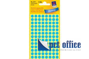 Etikett címke, kör alakú, Jelölőpont öntapadós 8 mm Avery Világoskék / 3011