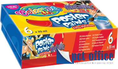 Tempera 6x20 ml Colorino Kids Metallic