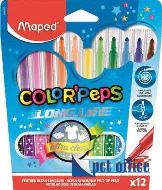 Filctoll készlet 12 db-os Kimosható 1-3,6 mm Long Life Color Peps Maped
