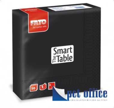 Szalvéta 2 rétegű 50db 33x33 cm FATO fekete