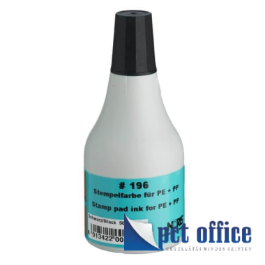 Bélyegzőfesték Noris N196 fekete 50 ml / polietilénre