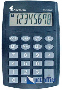 Zsebszámológép, 8 számjegy, VICTORIA GVZ-136AP