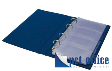 Névjegykártyatartó 200 db-os gyűrűs Panta Plast Fekete