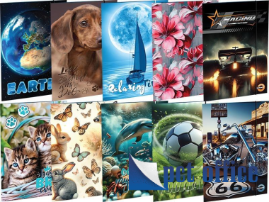 Gumipántos mappa A4 T-creativ mintás vegyes