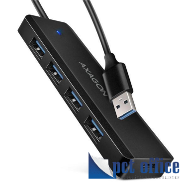 USB elosztó-HUB 3.2 , 5 portos, AXAGON HUE-C1A USB-A 5GBPS fekete