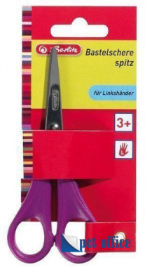 Olló 13 cm Herlitz Balkezes Barkács Hegyes