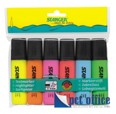 Szövegkiemelő készlet Stanger 2-5 mm 6 színű