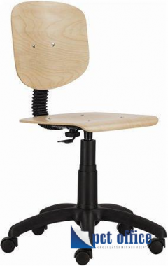 Munkaszék, gázliftes, háttámlás, fa ülőfelület és támla, 1030 Nor, bükk