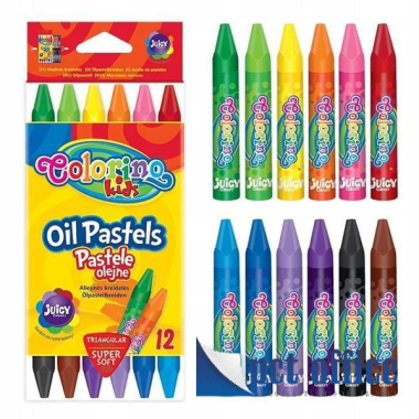 Olajpasztell kréta 12 db-os Colorino Kids háromszögletű