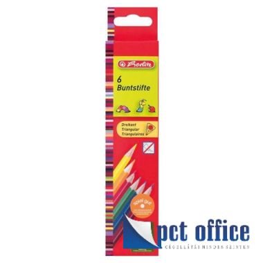 Színes Ceruza 6 db-os háromszögletű Herlitz Trio