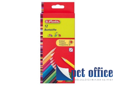 Színes Ceruza 12 db-os háromszögletű Herlitz Trio