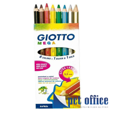 Színes Ceruza hatszögletű 8 db-os Mega Giotto