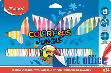 Filctoll készlet 24 db-os Kimosható Jungle Color Peps Maped