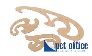 Vonalzó, műanyag sablon, Görbevonalzó KOH-I-NOOR 3 db-os