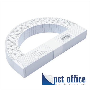 Vonalzó, papír szögmérő 180 fokos