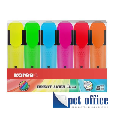 Szövegkiemelő készlet Kores 0,5-5 mm 6 színű