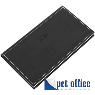 Zsebnaptár Fekvő Bolero Fekete 2026.