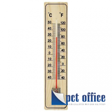 Hőmérő 22 cm fa