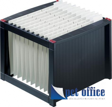 Függőmappa tároló műanyag Helit fekete-piros