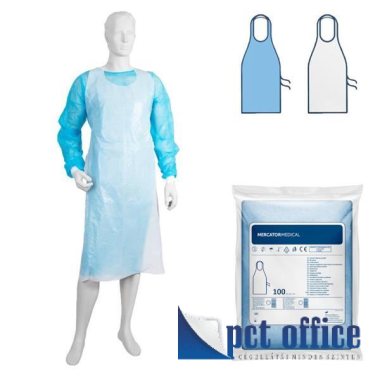 Kötény fólia PVC 80x125 cm kék