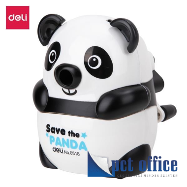 Ceruzahegyező Asztali Tartályos Deli 518 Panda rögzítővel