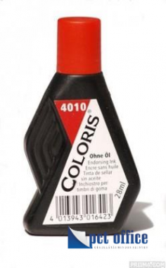 Bélyegzőfesték Coloris STK 4010 vizes bázisú / 28 ml piros