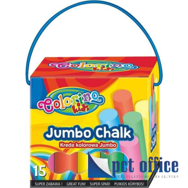 Aszfaltkréta készlet 15 db-os Jumbo Colorino Kids