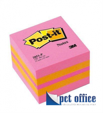 Öntapadó Jegyzettömb 51x51 mm 400 lap 3M Postit Pink