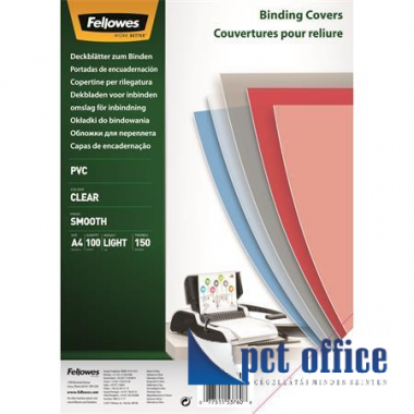 Spirál előlap A4 víztiszta 150 mikronos Fellowes