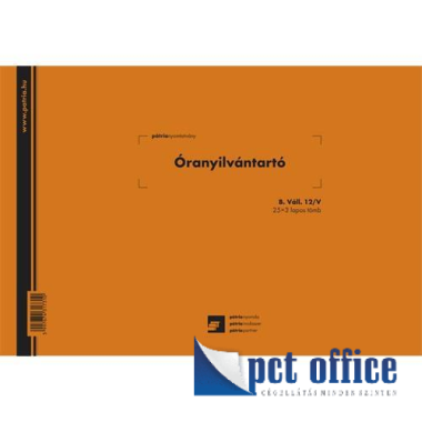 B.Váll.12. Óranyilvántartó A4 25x3 Pátria