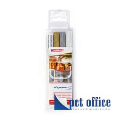 Lakkmarker Edding 751/3S készlet Fehér/Arany/Ezüst + inspiráció