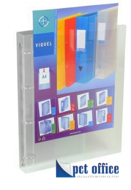 Gyűrűs dosszié panorámás 4 gyűrű 25 mm A4 PP Viquel Propyglass Perso víztiszta