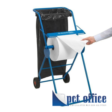 Kéztörlő adagoló álló, ipari, széles, acél, kék, max. 40 cm széles nagytekercshez Kimberly Clark