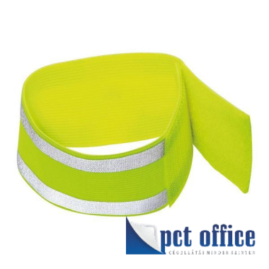 Karszalag textil tépőzáras, neon citromsárga