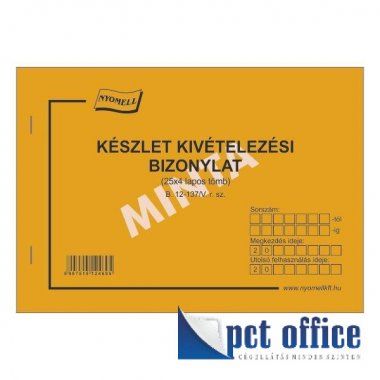 B.12-137/V Készletkivételezési bizonylat 10 tételes B5