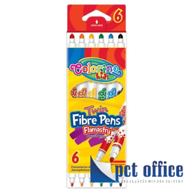 Filctoll készlet 6 db-os kétvégű Colorino Kids