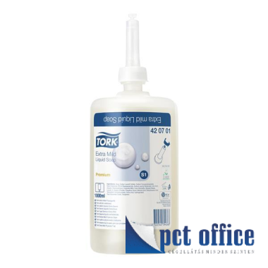 Folyékony szappan, 1 l, S1 rendszer, TORK Premium Soap Liquid Extra Mild, illatmentes