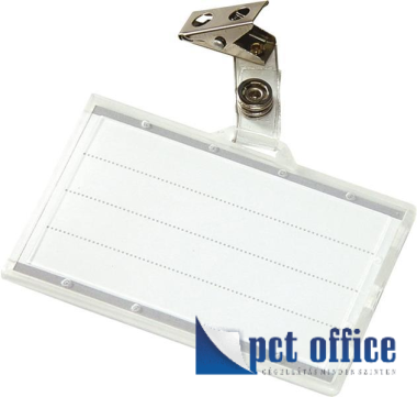 Névkitűző/Névjegykitűző Donau csíptetővel 88x54 mm fekvő