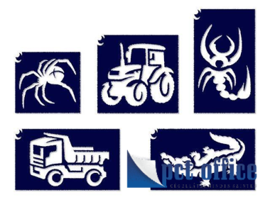 Sablon csillámtetováláshoz 5 db-os Tytoo