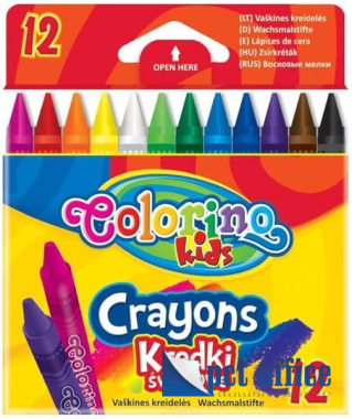 Zsírkréta 12 db-os Colorino Kids