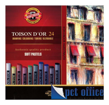 Kréta porpasztell készlet 24 db-os Toison Koh-I-Noor /8514