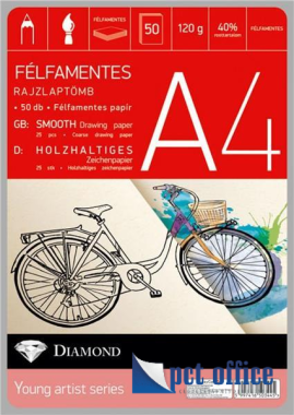 Rajzlaptömb félfamentes A4 50 lap / Diamond lizzy/