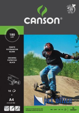 Fotókarton A4 10 lap 160 gr Fekete Canson