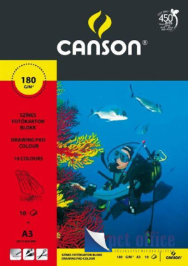 Fotókarton A3 10 lap 160 gr Színes Canson