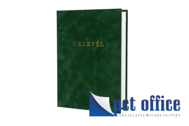 Oklevéltartó A4 Plüss Victoria exkluzív Zöld, aranyozva